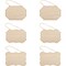 6 Pack Unfinished MDF Hanging Wood Plaques for Crafts with Jute Rope, Blank Wooden Sign for DIY Painting, 3 Designs (9x6 In)